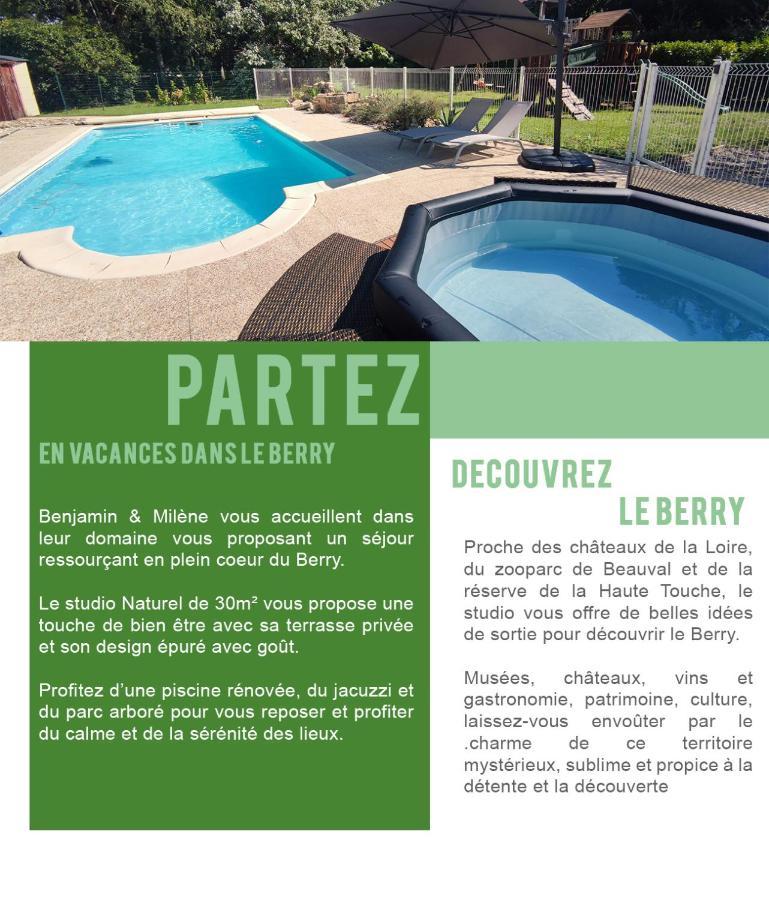 Naturel : Studio Calme Et Agreable Les Bordes Exterior foto